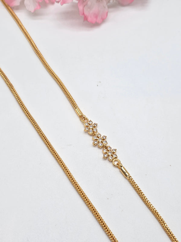 Silver 3 Stone Mangalya Chain